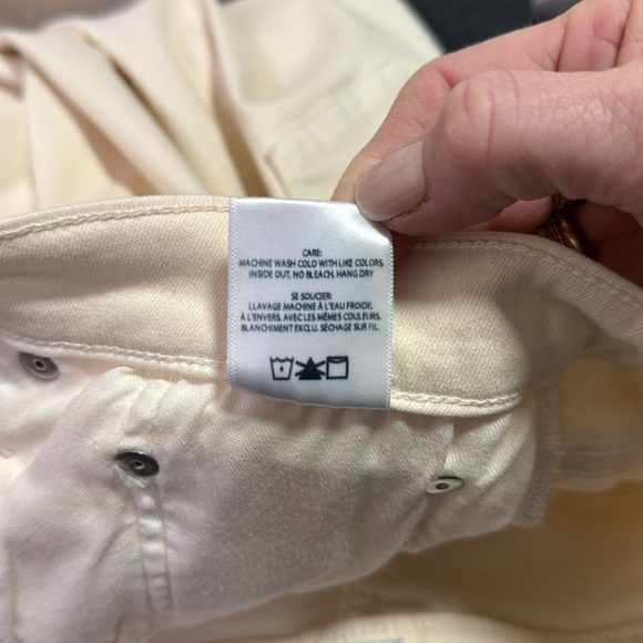 Anthropologie | Edwin Cream Denim Cropped Straight Leg Size 32 - Picture 10 of 10